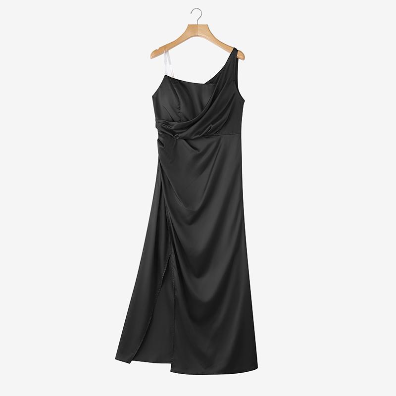 

ZANZEA Женское сексуальное длинное платье без рукавов с открытыми плечами 2XL чёрный