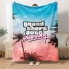 1pc Grand Theft Auto Soft Flannel Blanket with Designer Print A Cozy Blanket for All Seasons, Perfect for the Couch, Bed, Office