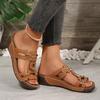 Large Size Roman Style Women's Sandals Open Toe Beach Slippers Summer Wedges Comfortable Outdoor Slip-on Shoes For Women