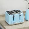 Kettle and Toaster Set, 1.7L 3000W Fast Boil Jug Kettle, 4 Slice Toaster with 7 Level Browning Controls, Light Blue