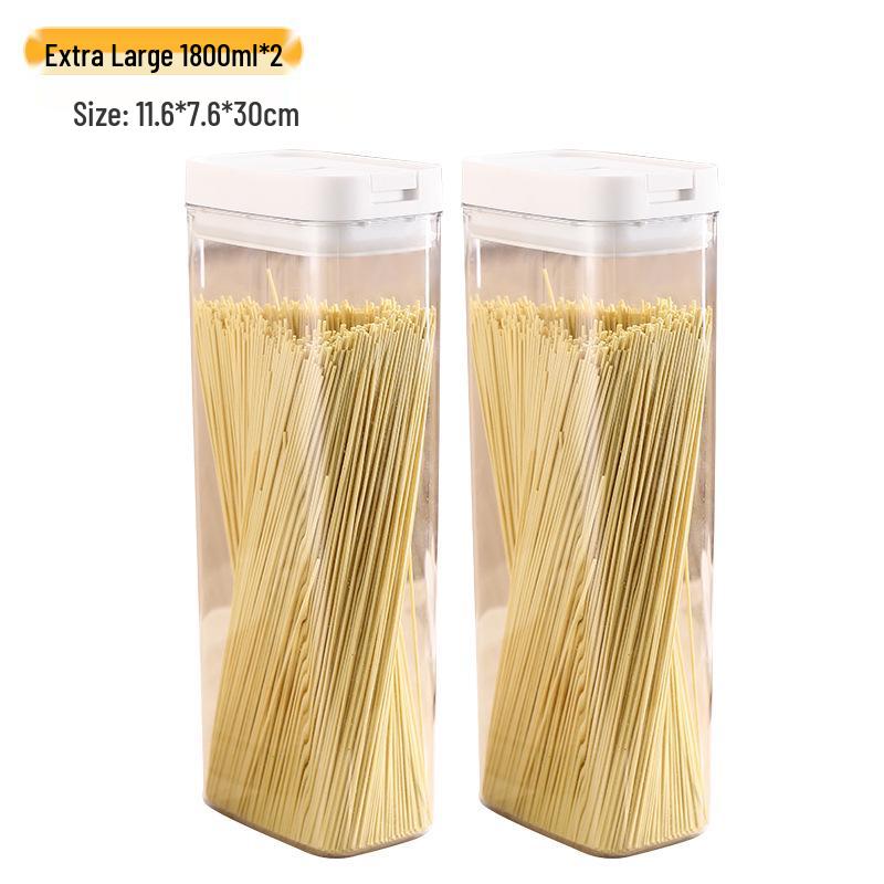 Rectangular Airtight Food-Grade Noodle Storage Jar for Kitchen