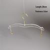 Transparent Acrylic Lingerie Hanger with S-Shaped Hook for Clothes, Fabrics, and Children's Wear.