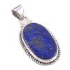 Natural Lapis Lazuli Gemstone 925 Solid Sterling Silver Gift Pendant 1.50" A7o09