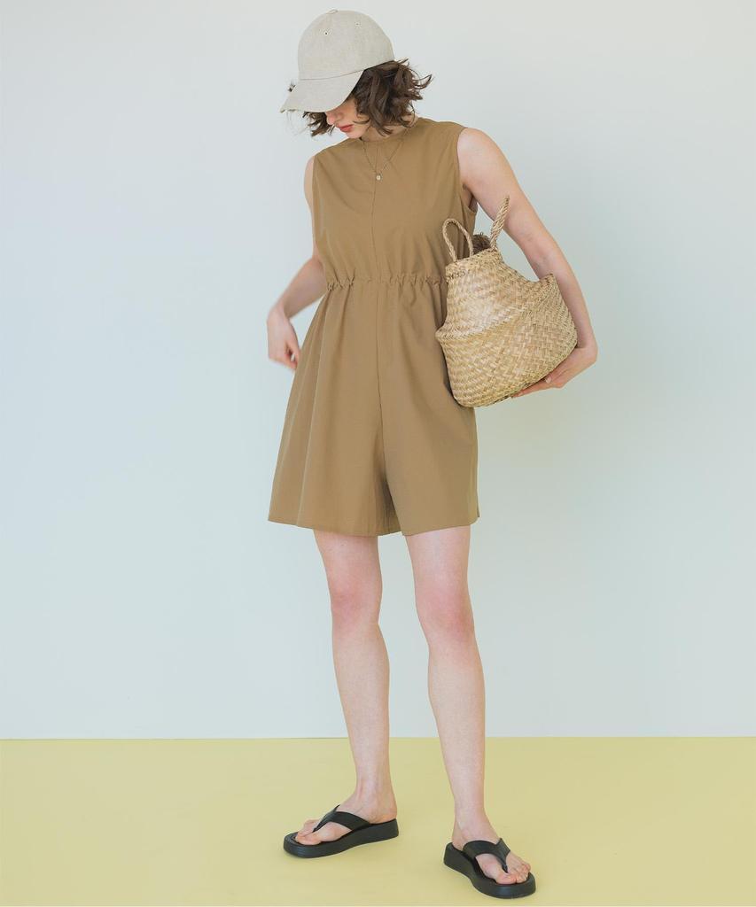 Seedless DFXM0623 Women's Waist-Marked All-in-One Rash Guard, Beige, Size M