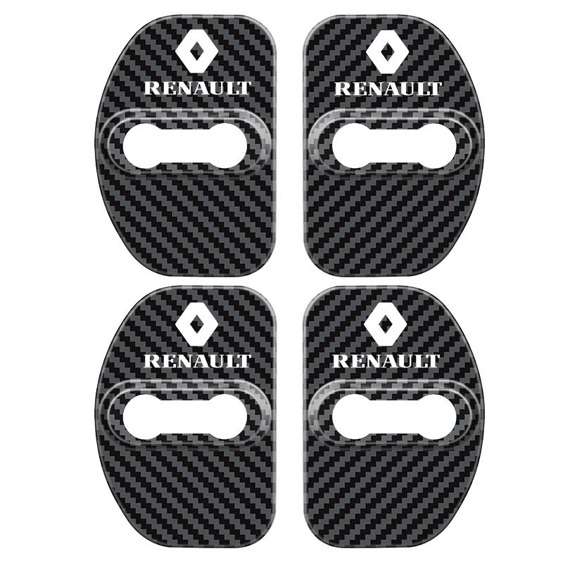 Hub Caps Car Styling Door Lock Cover Emblems Case For Renault koleos duster megane 2 logan clio Kadjar Car Door Protective Decor