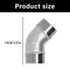 Pair Of 45 Degree Elbows Steel Rustproof Pipe Couplers Temperature Resistant Pipe Elbow Upgrades For Gas Water Systems