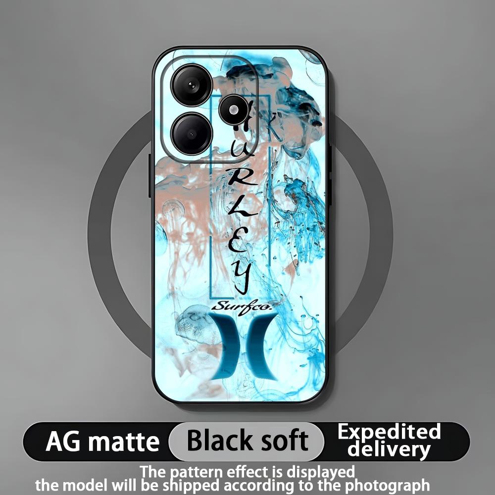 Hot Brand Hurley Phone Case For Xiaomi Redmi Note 14 13 12 11 Pro Plus S 5G 4G Soft Black Phone Cover