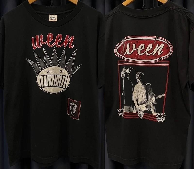 Vtg Ween Rock band 90s 2 sided Black T shirt Remake design Men Women XXL