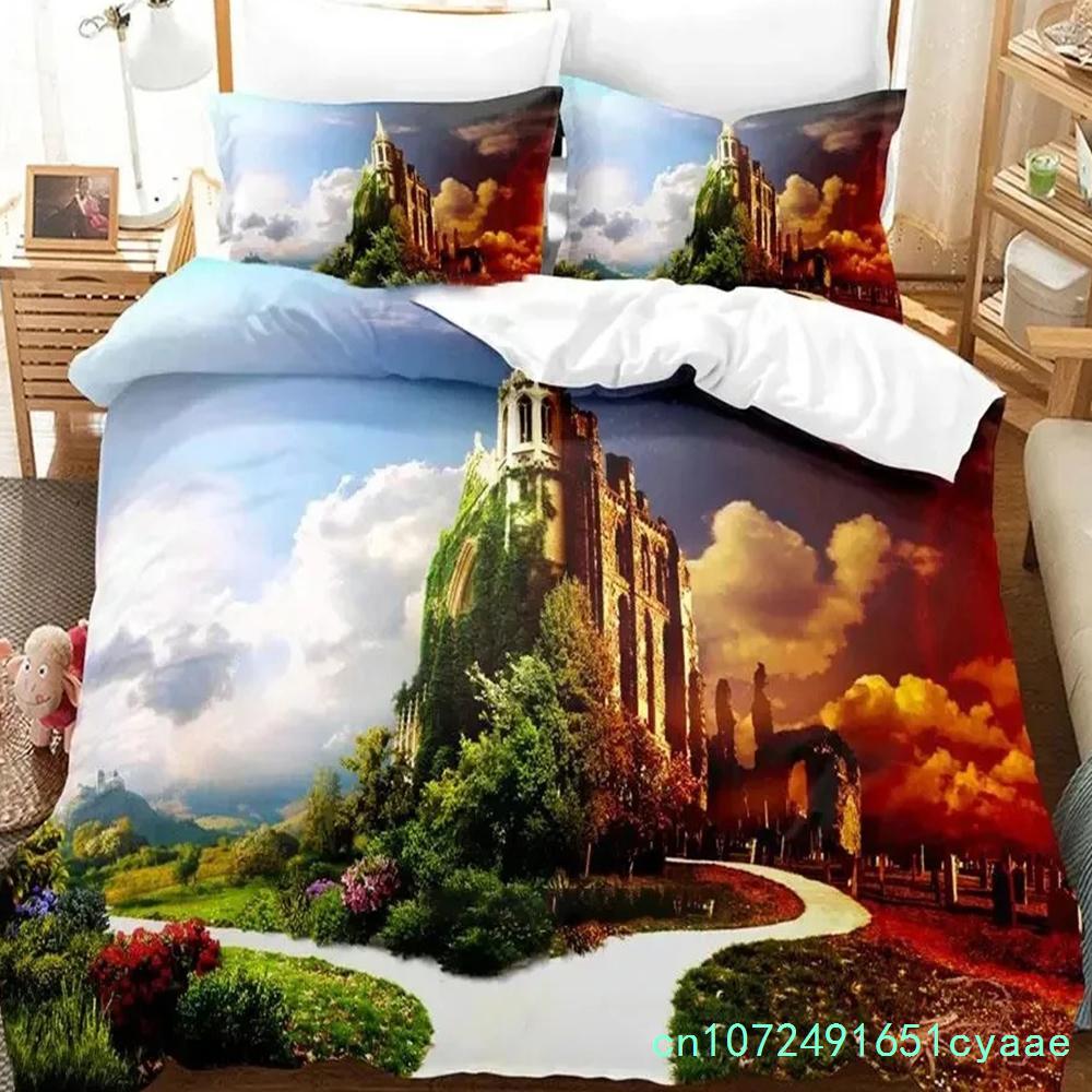 Set Letto Castello Incantato Fantascienza Ragazzi Ragazze Misura Singola Queen Copripiumino Federa Letto Ragazzi Adulti Tessile per la Casa