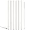 6pcs Love Type Stainless Steel Straw Fruit Juice Milkshake Cocktail Pearl Milk Tea Drinking Straw Set Kitchen Bar Accessories