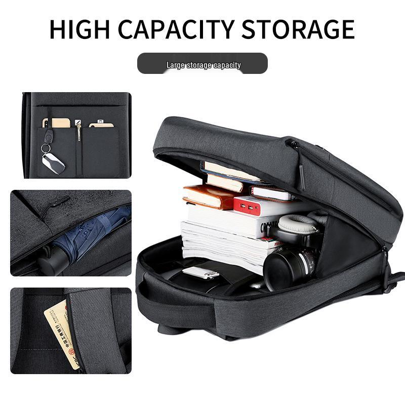Unisex High-End Business Travel Backpack - Waterproof Laptop & Shoulder Bag
