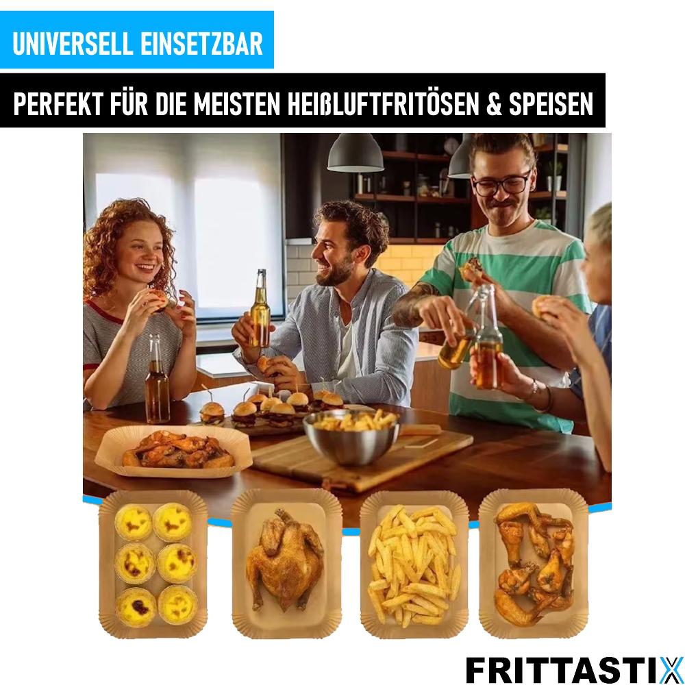 FRITTASTIX 100 Pieces Baking Paper Fat-absorbing Paper for Hot Air Fryer