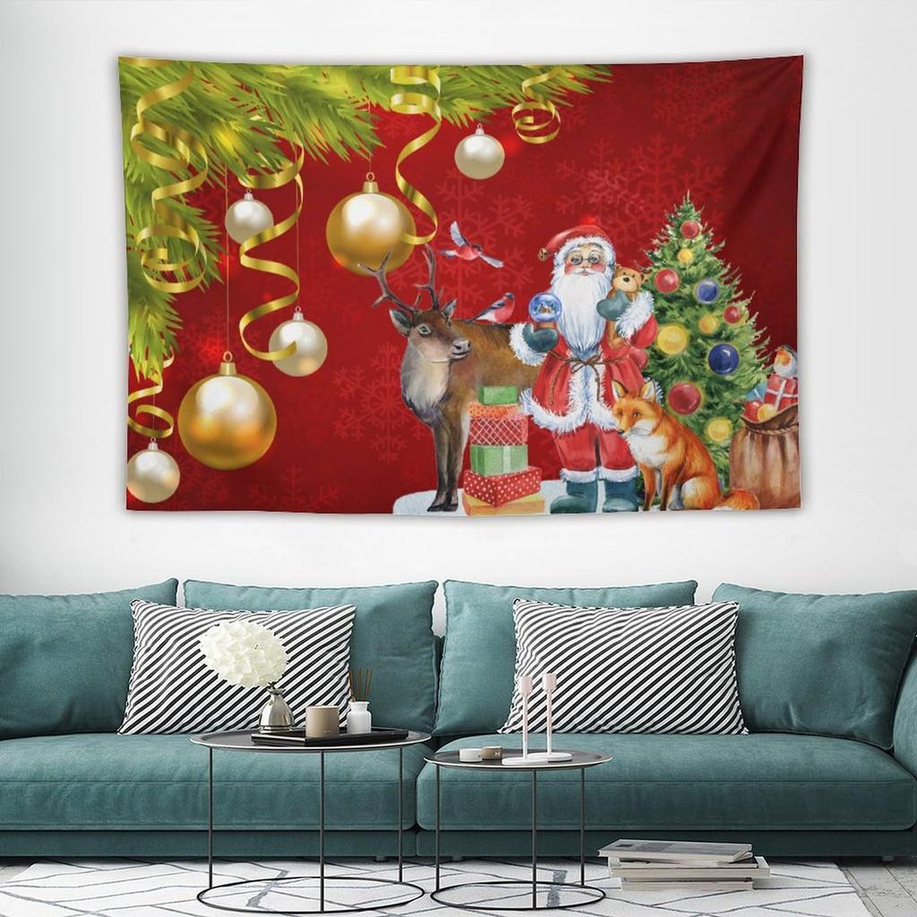 Christmas Tree Winter Santa Claus Wall Hanging Tapestry Christmas Wall Hanging Tree Wall Hanging Gorgeous Christmas Tree Fireplace Gifts