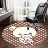 1pc Kawaii Bear Icon Round Carpet, Made of Polyester,Perfect for Decorating Office Chairs, Living Rooms Fplt142