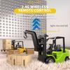 1/64 Mini Desktop Toy Car Alloy Rc Forklift Truck App 2.4G Remote Control Car Flatbed Cart Vehicle Toy for Children Adult Gifts