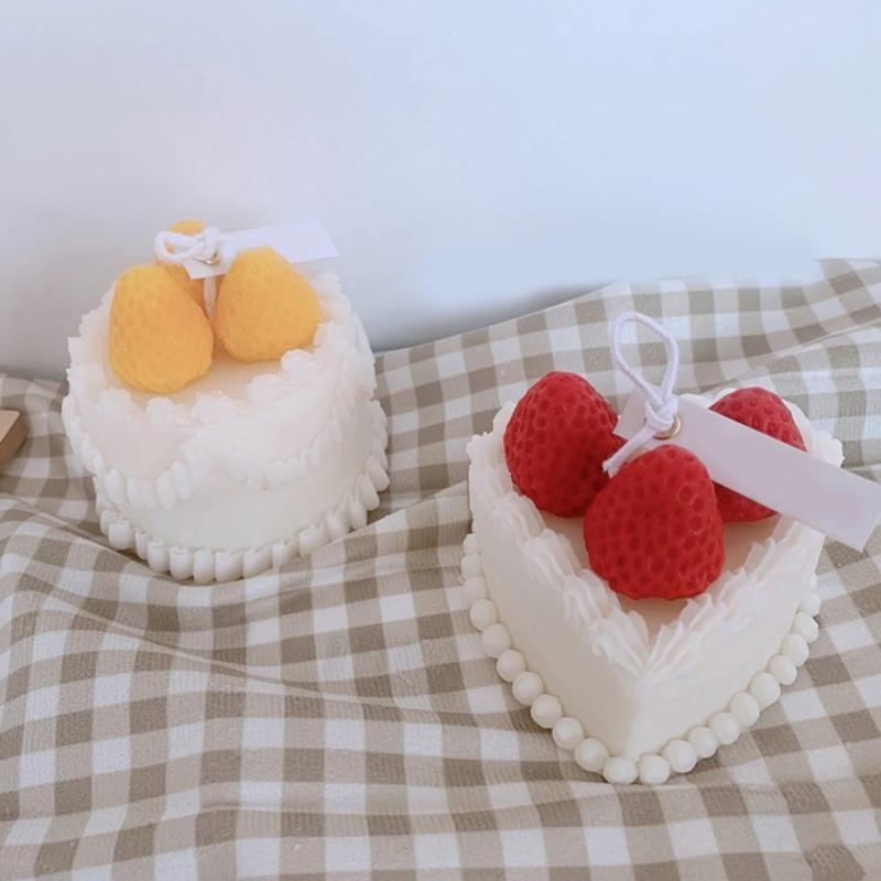 Decorated Cake Silicone Mold Mousse Pastry Dessert Aromatherapy Candle Mold Simulation Cream Small Cake Embryo Mold