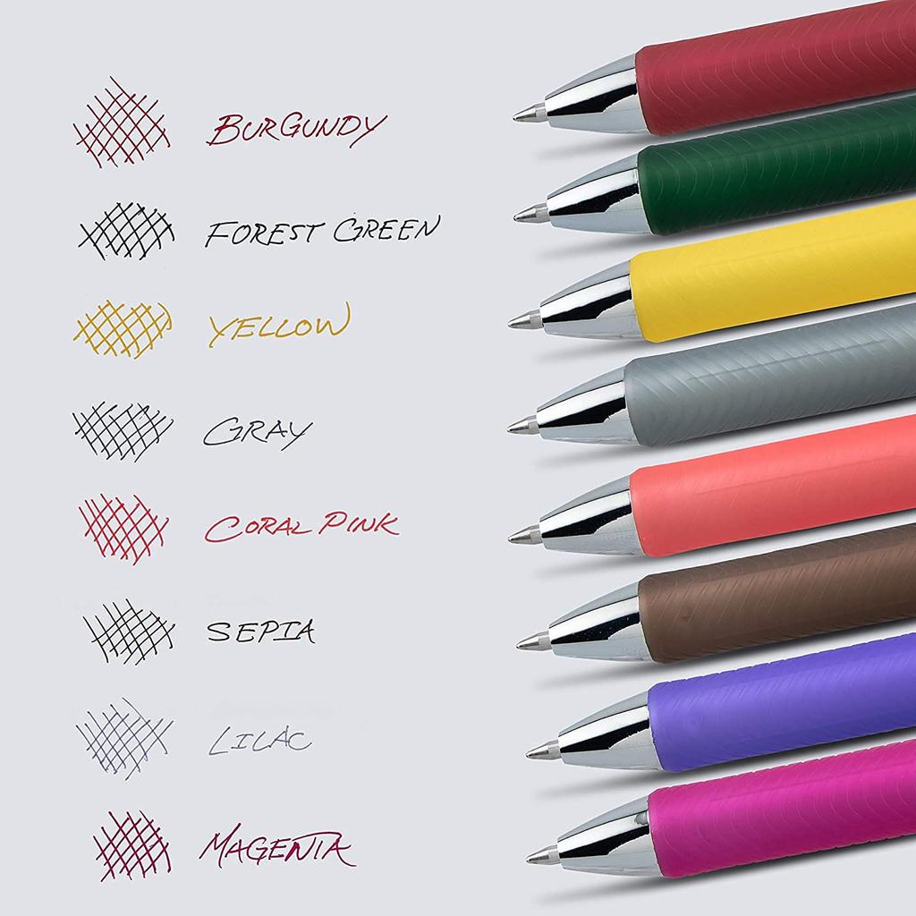 PENTEL Ballpoint Pen Gel Ink Energel Knock Type Limited Silver Shaft 20 Colors 0.7mm BL77-20