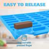 40 Cavity Rectangle Silicone Candy Molds Medium Narrow Caramel Protein Bars Baking Pan Ice Cube Tray For Chocolate Truffles