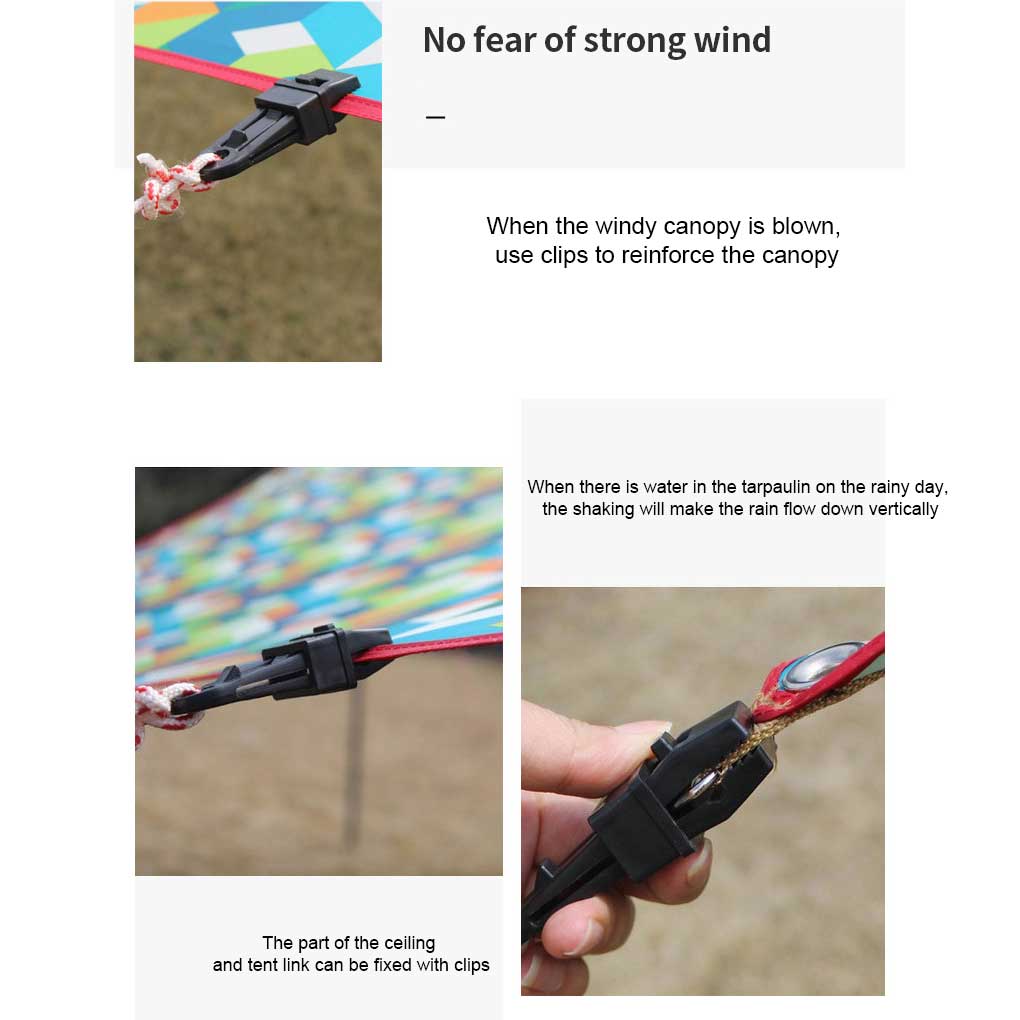 ABS Tent Clip Portable Replacing Windproof Adjustable Awning Fixing Clamp Fixture Fastener Tightener Accessories