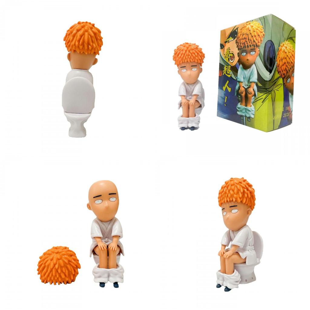 Pvc One Punch Man Figure Collectible Model Toy With Seated Pose For Fans