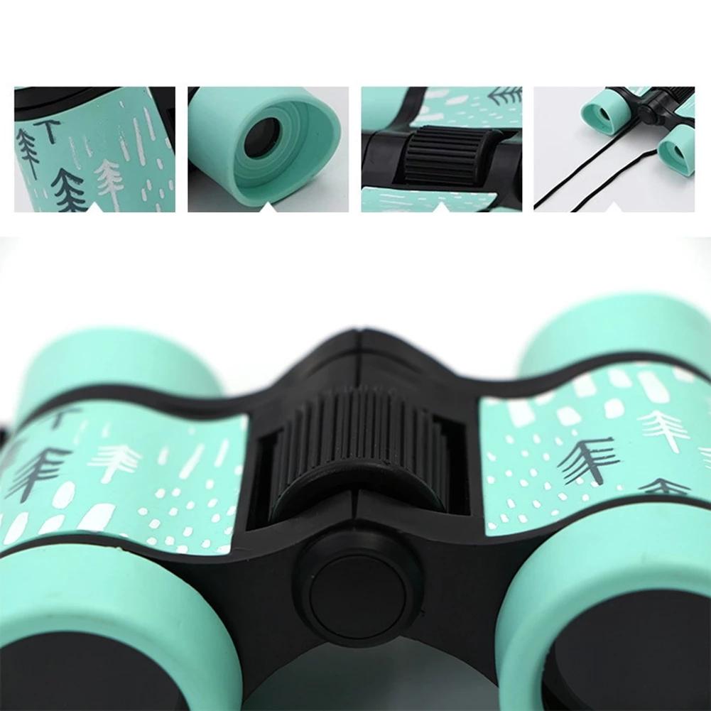 4x30 izable Fit Toy Binoculars For Kids Bird Watching Far And Near Educational Learning Hiking Childrens Outdoor Activity Play Toys