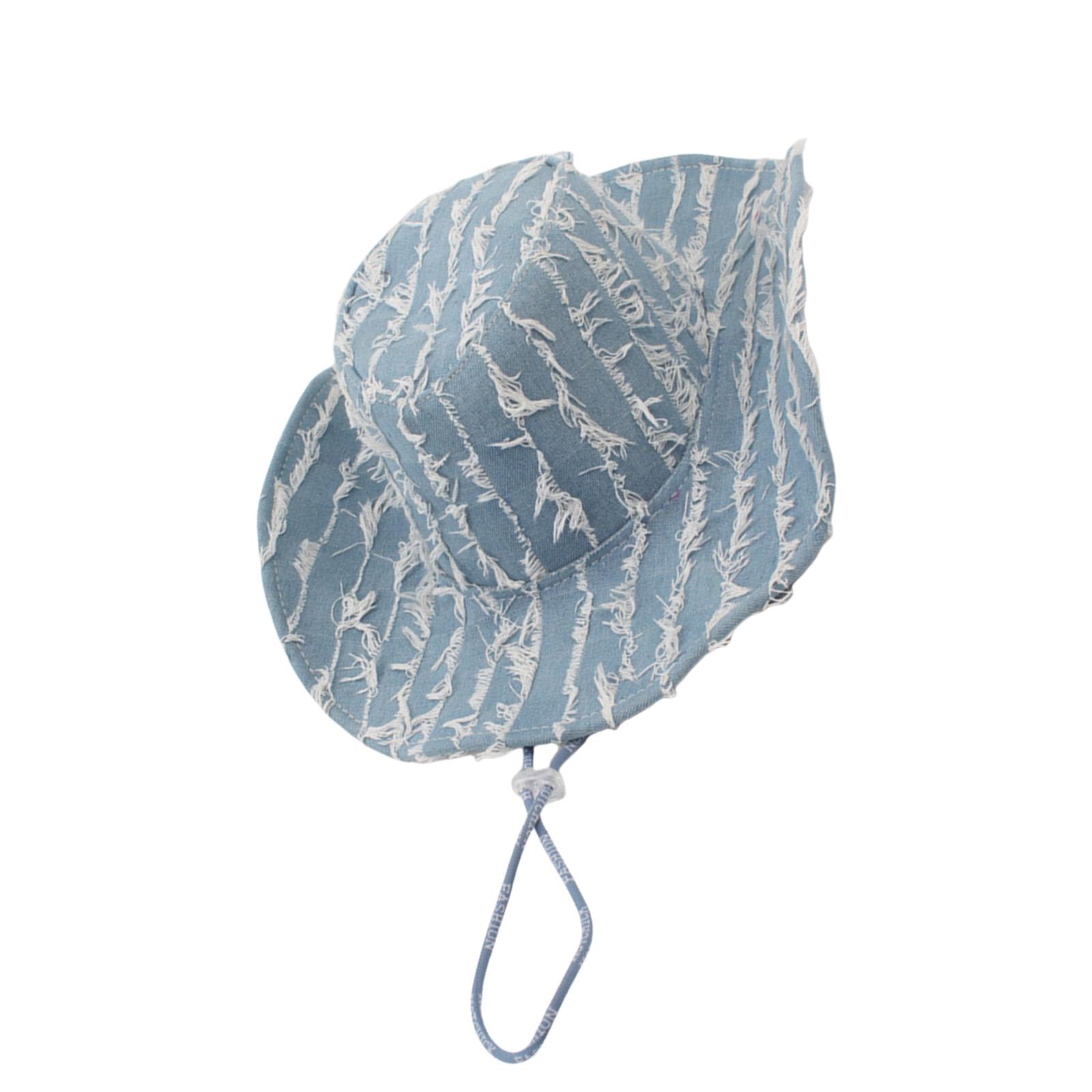 

Шляпа с широкими полями, защищающая от солнца, складная шляпа в западном стиле для рыбалки на открытом воздухе, пляжа, пеших прогулок, унисекс головной убор, состаренный аксессуар 1