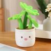 22Cm Plush Potted Flower Toy Four-Leaved Clover Poinsettia Colorful Plant Smiling Humanoid Plushie Home Decor Gift