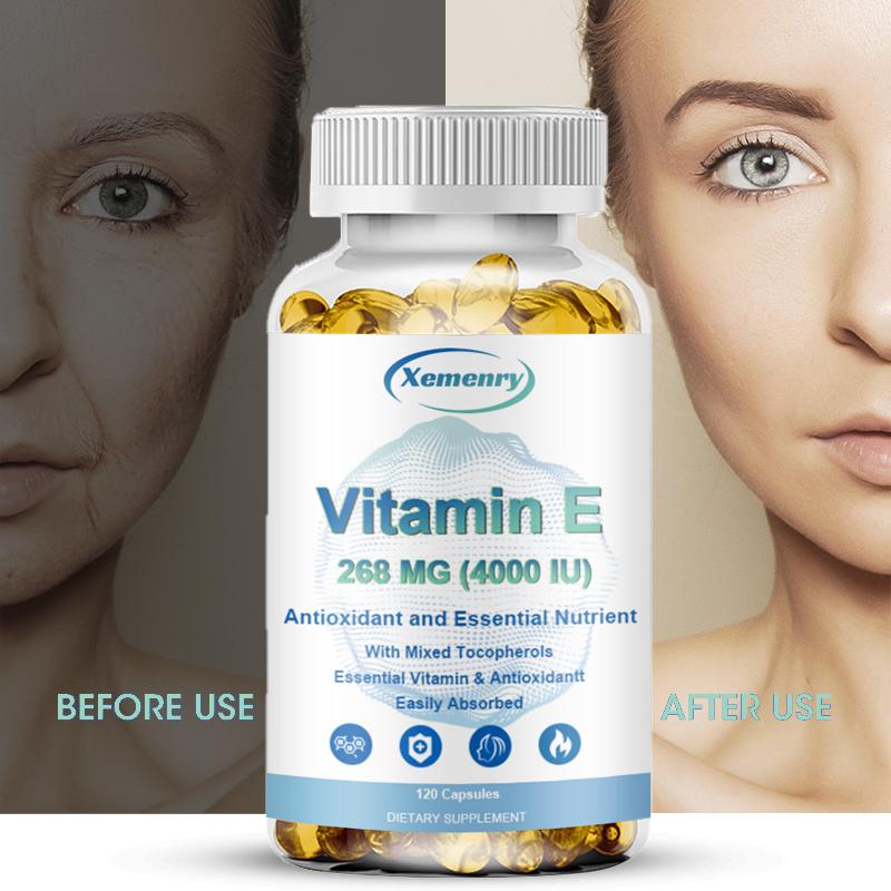 XEMENRY Vitamin E Antioksidan Dengan Campuran Tokoferol 120 Kapsul Suplemen