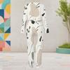Women Plus Size Printed Round Neck Long Sleeve Cuffed Top And Cuffed Pants Two Piece Set With Pockets