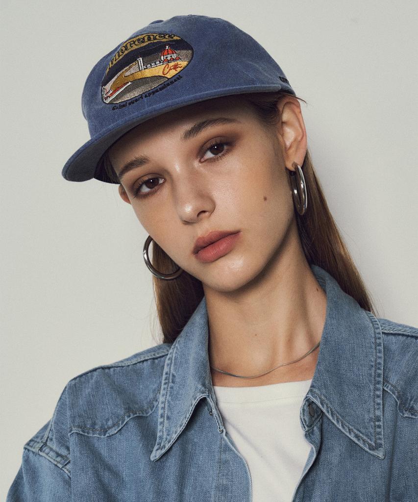 CITTA Florence Cita Embroidered Vintage Cap_Cta918 (Navy)