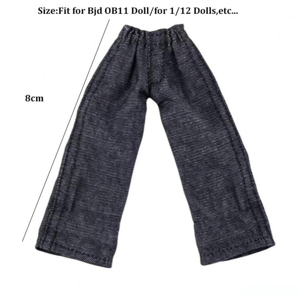 Casual 1/12 Doll Clothes Hoodies Jeans Pants Set Model Fit for Bjd OB11 Doll/for 1/12 Doll