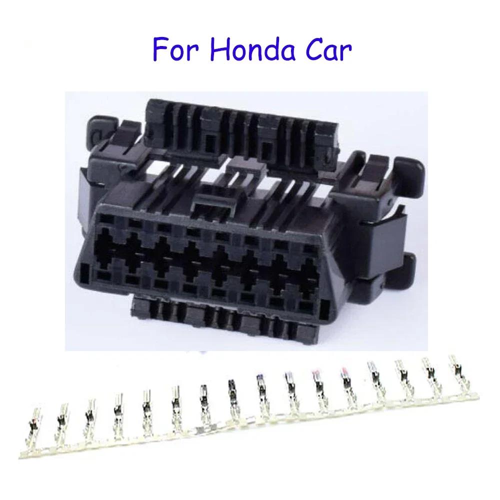 OBD Plug + Terminal + Insert OBD OBD2 Female Connector J1962f Plug OBD 2 16 PIN with Terminal Suitable for Most Car