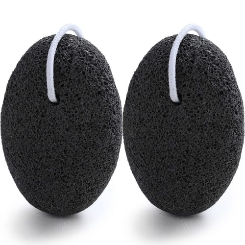 Borogo Lava Pedicure Tool, Natural Foot Pumice Stone for Feet and Hands, Hard Skin, Callus Remover, 2 Pieces - Removes Dead Skin, Heels, Elbows