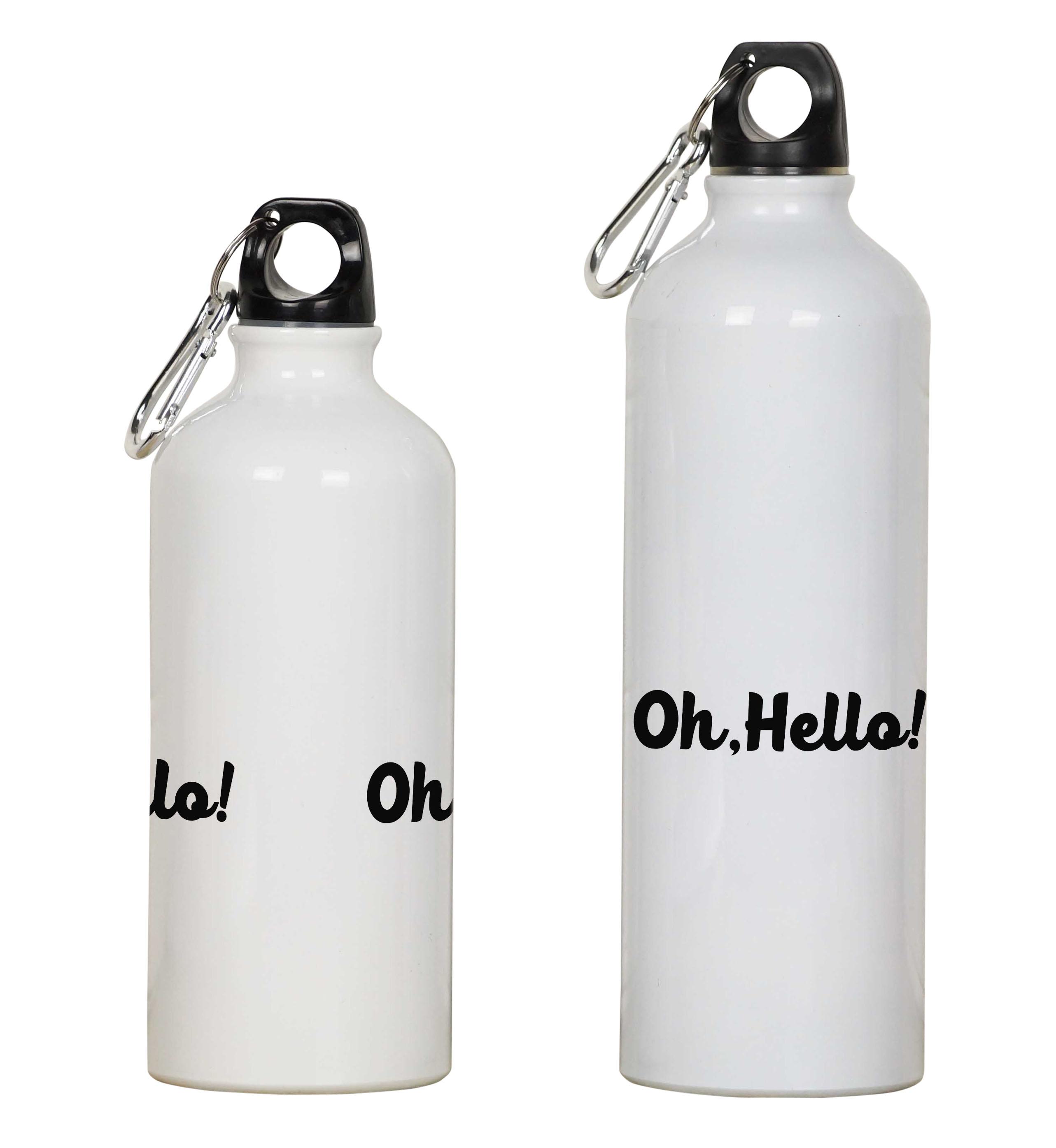 

Printtoo Travel Water Bottle Oh. Hello Print Aluminum Sport Bottle Kids 750ml/25.3oz білий