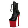 Shoes Women's Patent Leather Short Boots - 20cm Ultra High Heel with Platform, for Pole Dance, Runway, Nightclub - 26 Color Choose