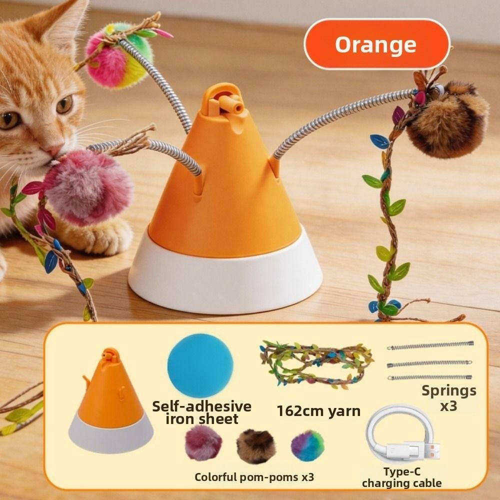 Magnetic Electric Cat Teaser Creative Interactive Sound Toys Pet Games Cat Teasing Stick Home Use