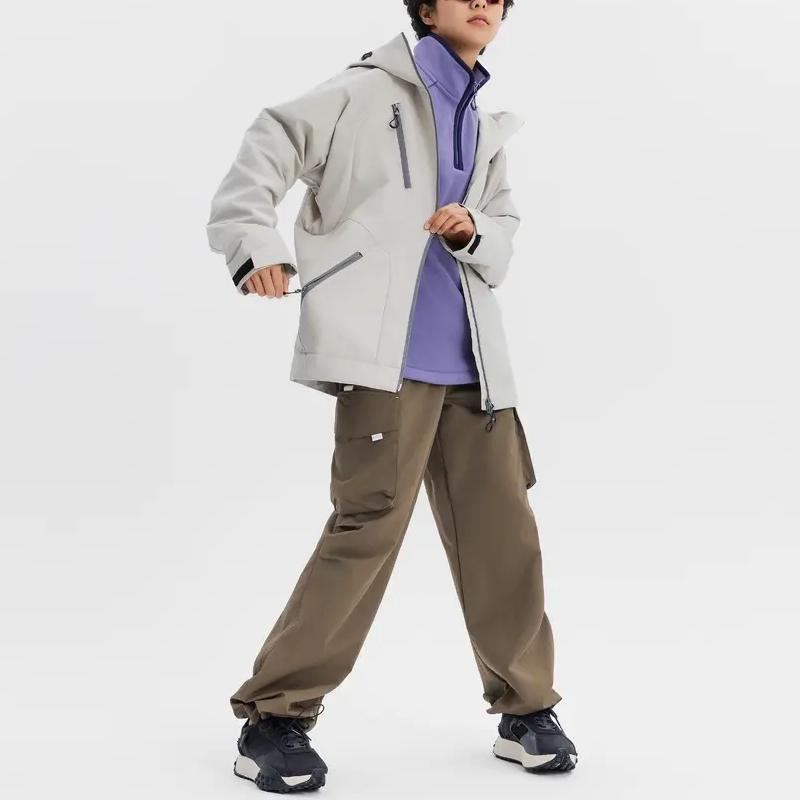 DECATHLON Sun Repellent Water Repellent Windproof Zipper Long Sleeve Outdoor Workwear Multi-Pocket Jacket Unisex Moonlight Beige