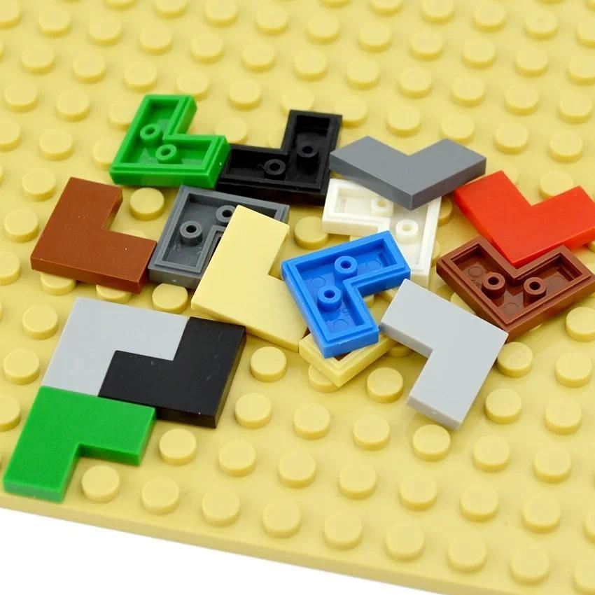 60pcs MOC Brick Tile 2x2 Corner Thin 2+1 Dots Educational Enlighten Children Kids Toys 60pcs Building Blocks Tile 14719