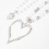New Personalized Chunky Gold Silver Color Y2K Layered Beaded Pearl Multicolor Alloy Heart Pendant Jewelry Accessories