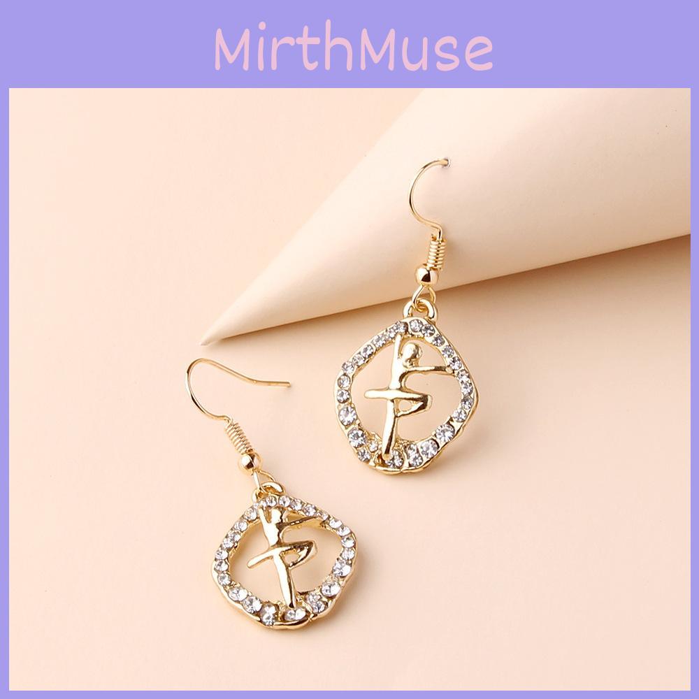 Fashion Trend Alloy Rhinestone Angel Dangle Earrings For Fashion Women