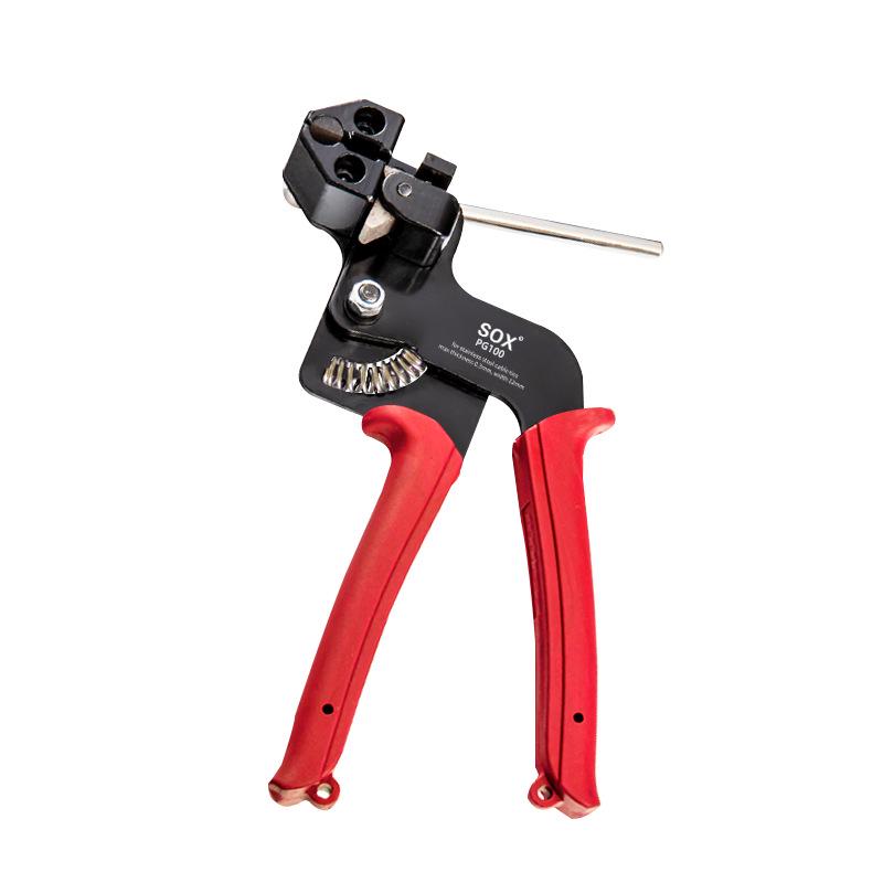 Stainless Steel Banding & Cable Tie Gun: Self-Locking Cutter & Bundling Pliers Tool