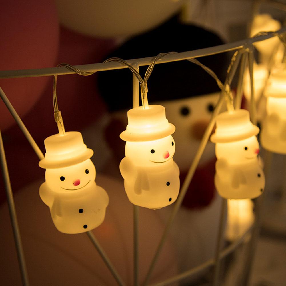 

Christmas Decoration String Lights LED Snowman Lovely Fairy String Light for Bedroom Lawn Landscape Garden Home Holiday Warm White 1.5 m 10 light battery#1
