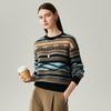 Zhaojun Women's Thick Fair Isle Jacquard Cashmere Sweater