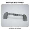 Front Footrest Board NonSlip with Adjustable Mount Metal Perforated Footplate Set