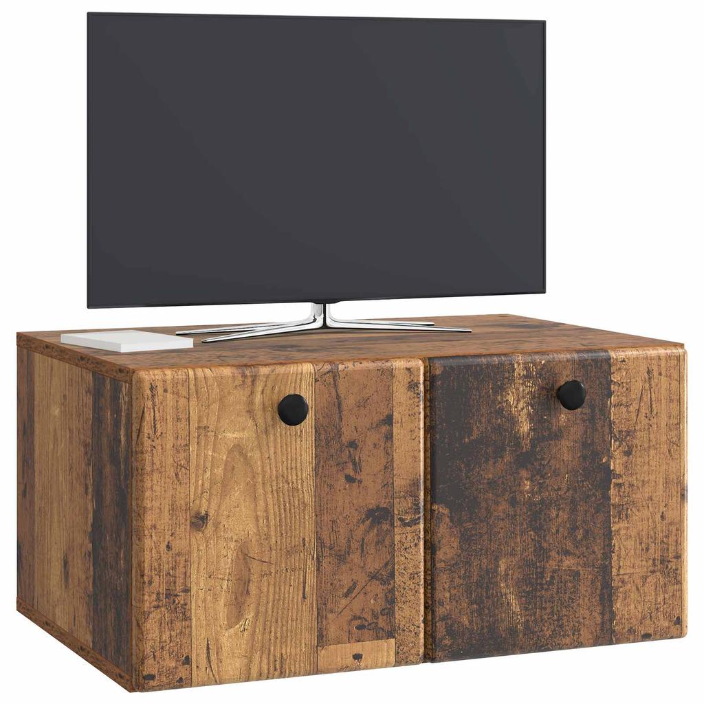 Wall Mounted TV Cabinet 59.5 x 41 x 30 cm Reclaimed Wood Look