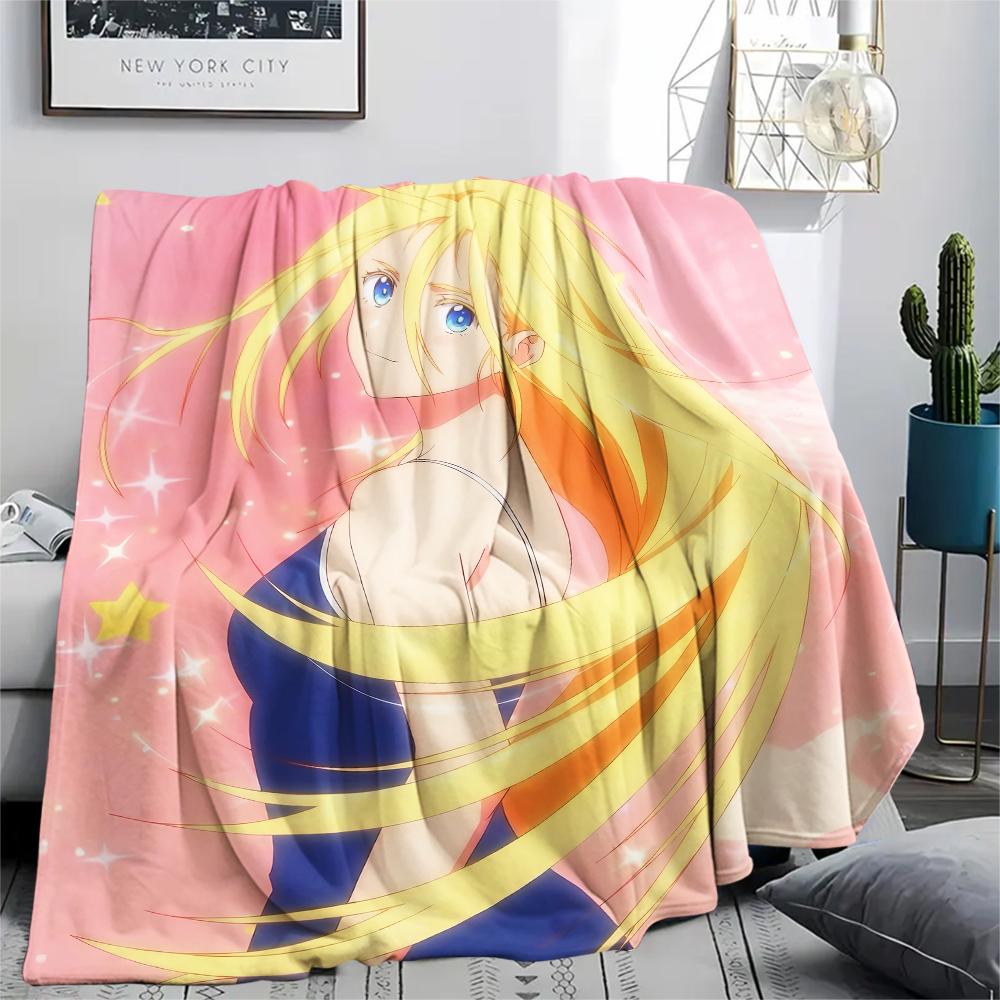 1PC Summer time Rendering Print Flannel Blanket, High quality All Seasons, Home Decor, Warmth and Comfort, Perfect for Christmas Gifts