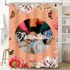 Beach Shower Curtain Palm Tree White Sand Design for Bathroom Decor Waterproof Fabric with Hooks Included