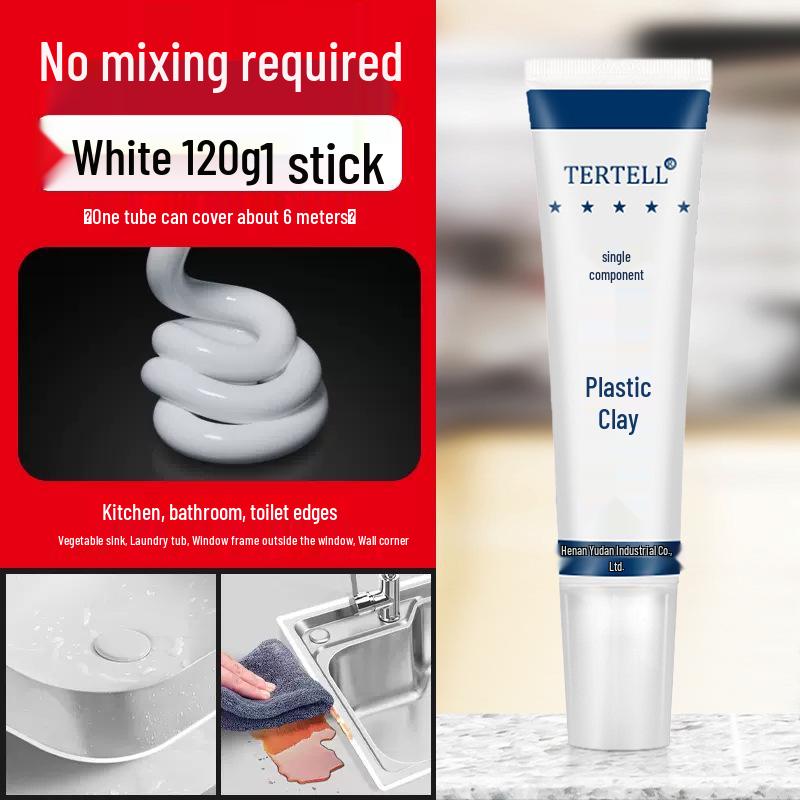 Waterproof Mildewproof Kitchen & Bathroom Sealant Putty - Gap Filler & Leak Stopper for Ceramic Surfaces.