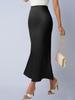 Autumn Satin Slim Fit Fishtail Midi Skirt for Women