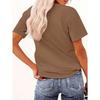 Women'S Playful Black Cat Print Short-Sleeve Round Neck T-Shirt - Sporty Casual Style, Soft And Breathable